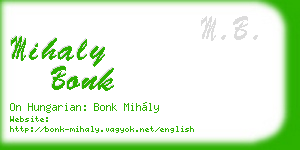 mihaly bonk business card